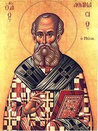 Icon of St. Athanasius in bishop’s vestments